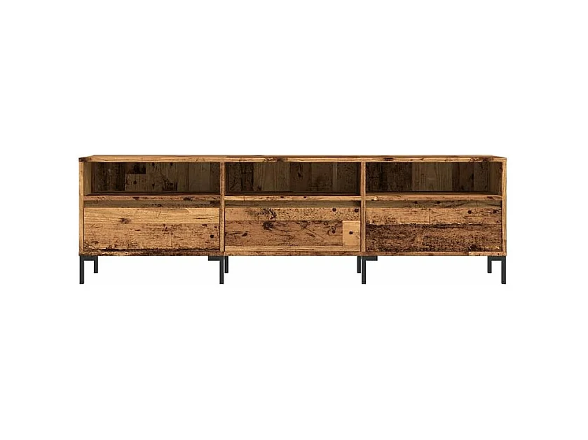 Meuble TV vieux bois 150x30x44,5 bois d'ingénierie