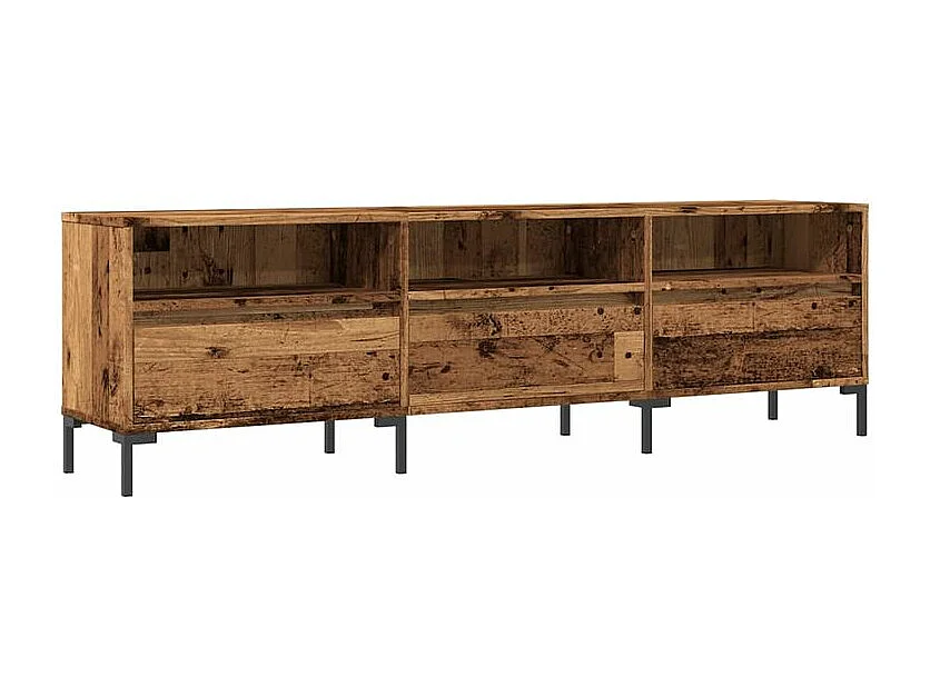 Meuble TV vieux bois 150x30x44,5 bois d'ingénierie