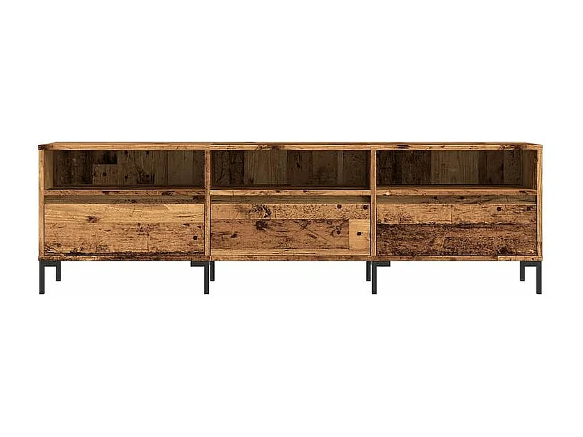 Meuble TV vieux bois 150x30x44,5 bois d'ingénierie