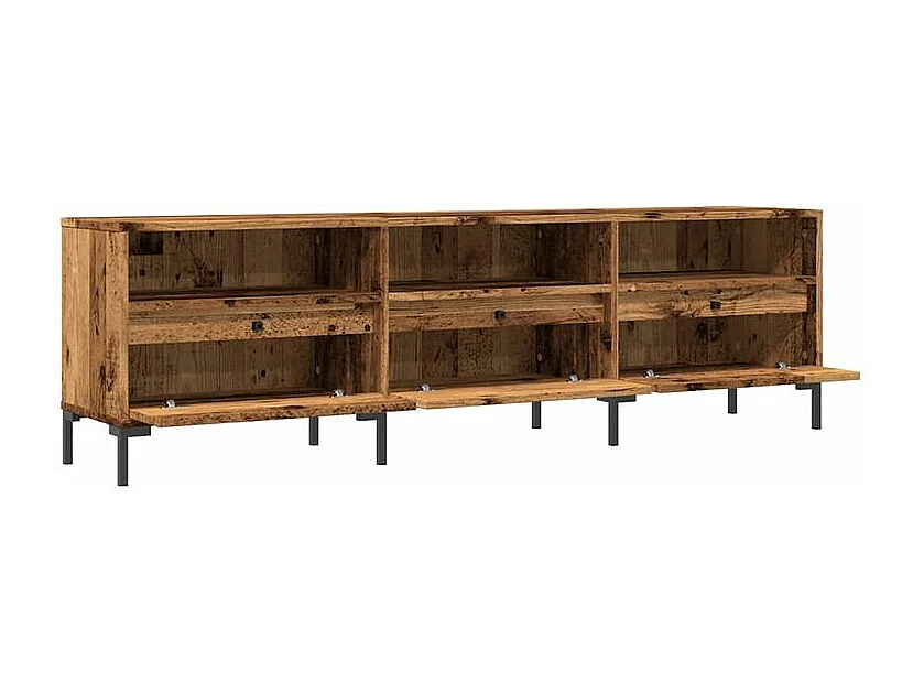 Meuble TV vieux bois 150x30x44,5 bois d'ingénierie