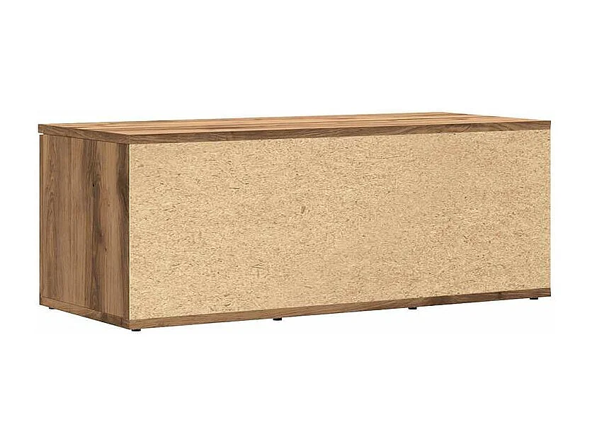 Meuble TV chêne artisanal 80x34x30 bois d'ingénierie