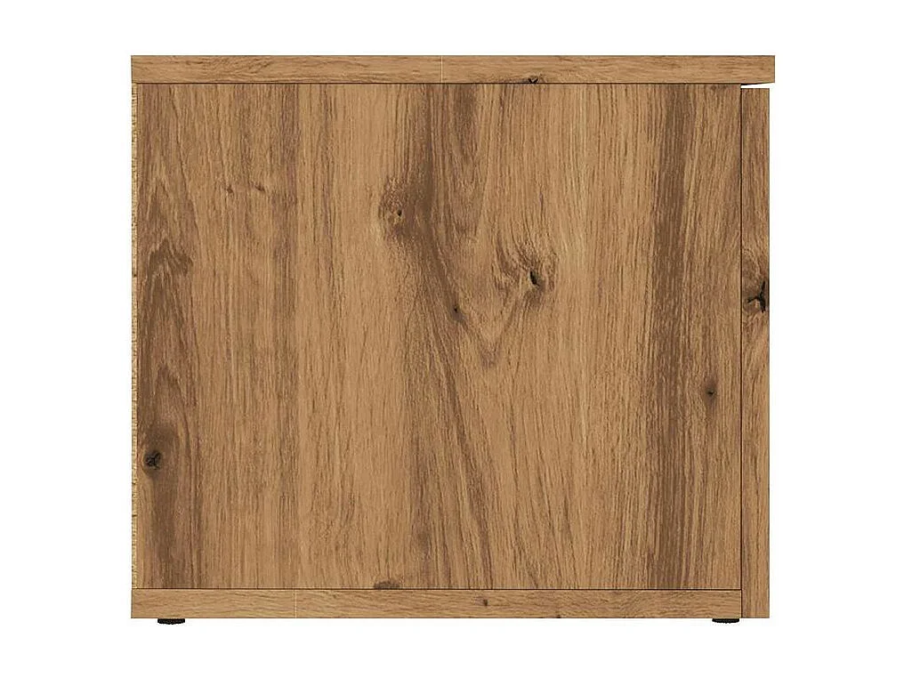 Meuble TV chêne artisanal 80x34x30 bois d'ingénierie