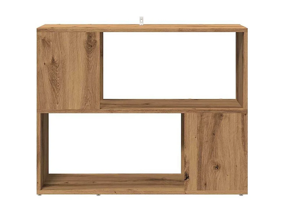 Bibliothèque-Séparateur de pièce chêne artisanal 80x24x63