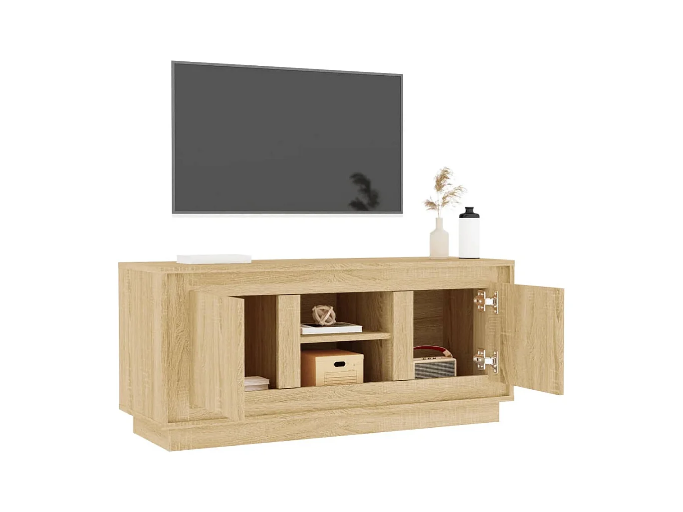 Meuble TV chêne sonoma 102x35x45 bois d'ingénierie
