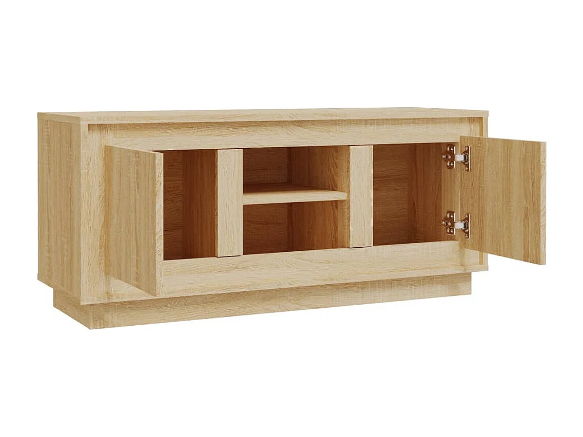 Meuble TV chêne sonoma 102x35x45 bois d'ingénierie