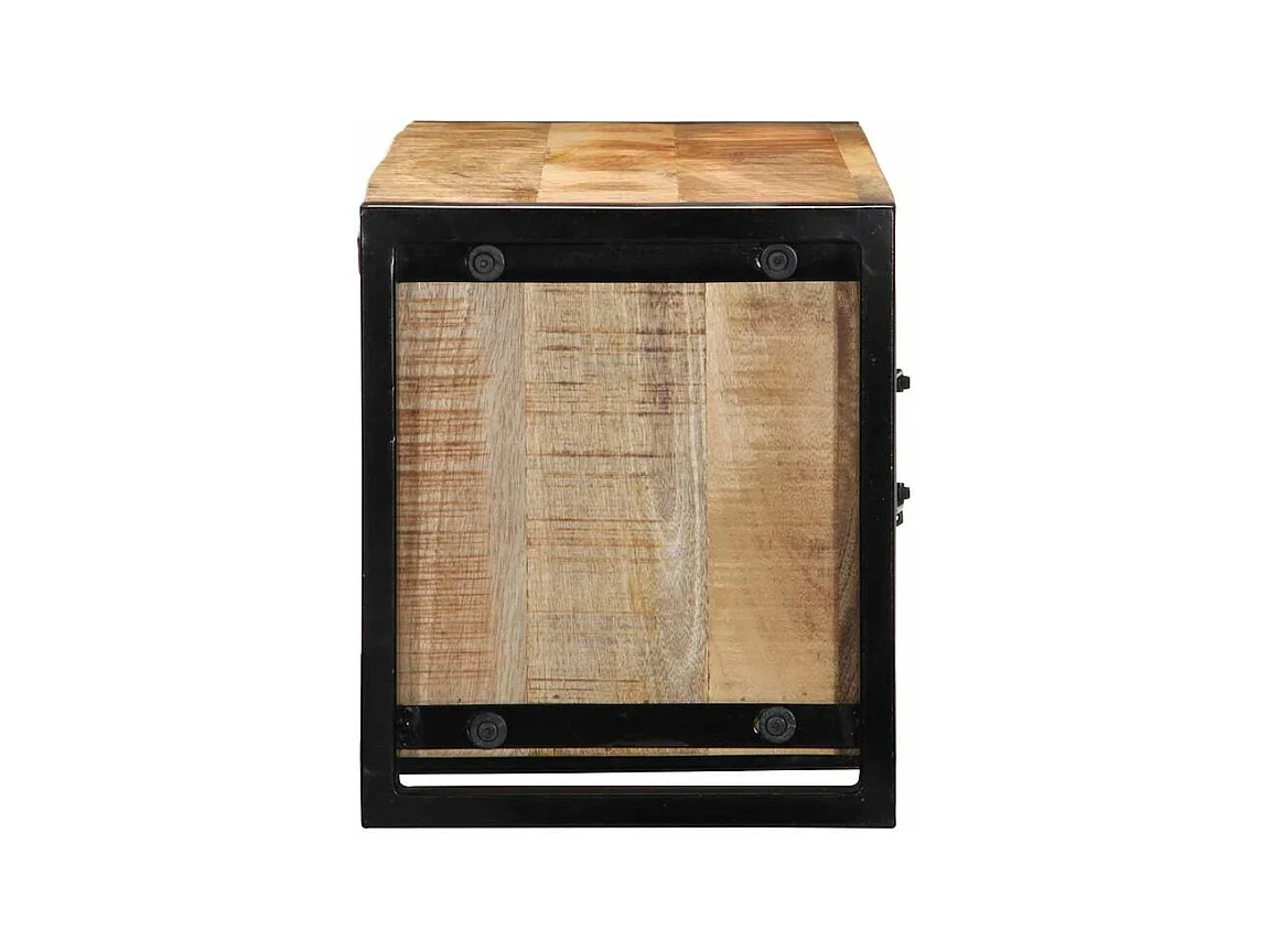 Meuble TV 100x30x35 bois massif de manguier brut