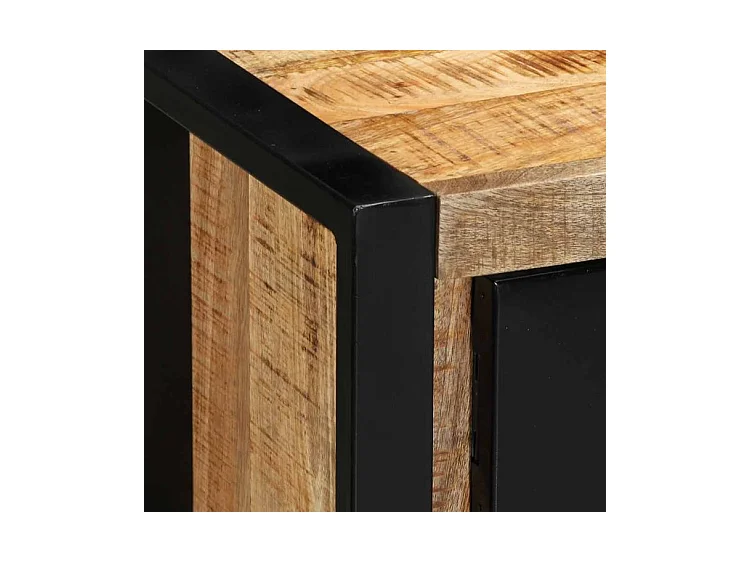 Meuble TV 100x30x35 bois massif de manguier brut