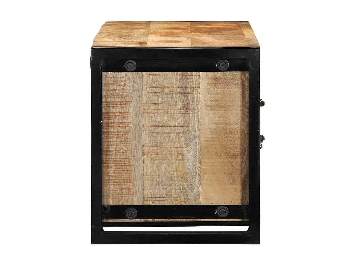 Meuble TV 100x30x35 bois massif de manguier brut