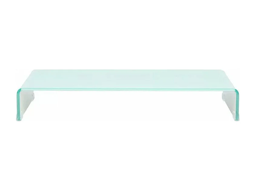 Meuble TV verre trempé blanc Martial L 70