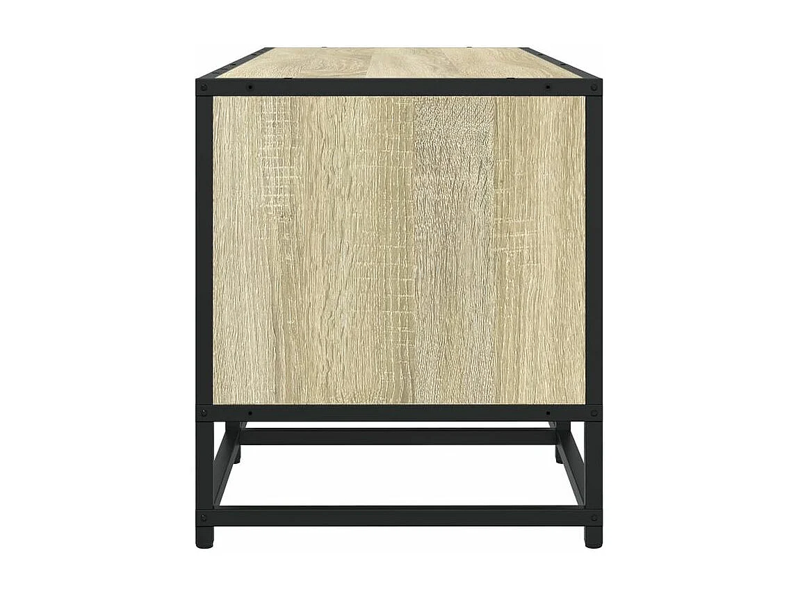 Meuble TV chêne sonoma 100x35x41 bois d'ingénierie et métal