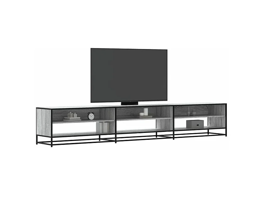 Meuble TV sonoma gris 270x40x46 bois d'ingénierie