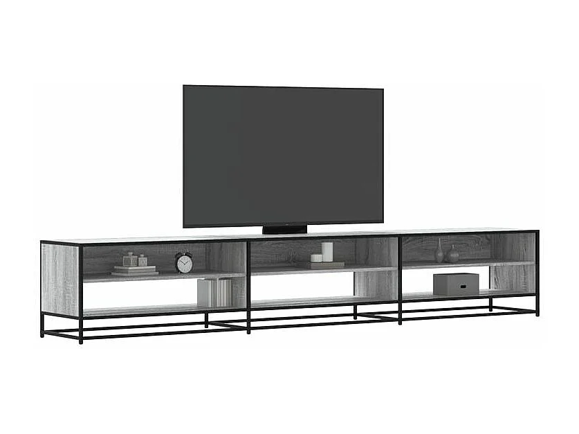 Meuble TV sonoma gris 270x40x46 bois d'ingénierie
