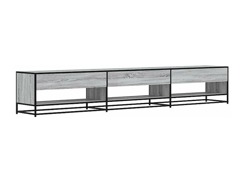 Meuble TV sonoma gris 270x40x46 bois d'ingénierie