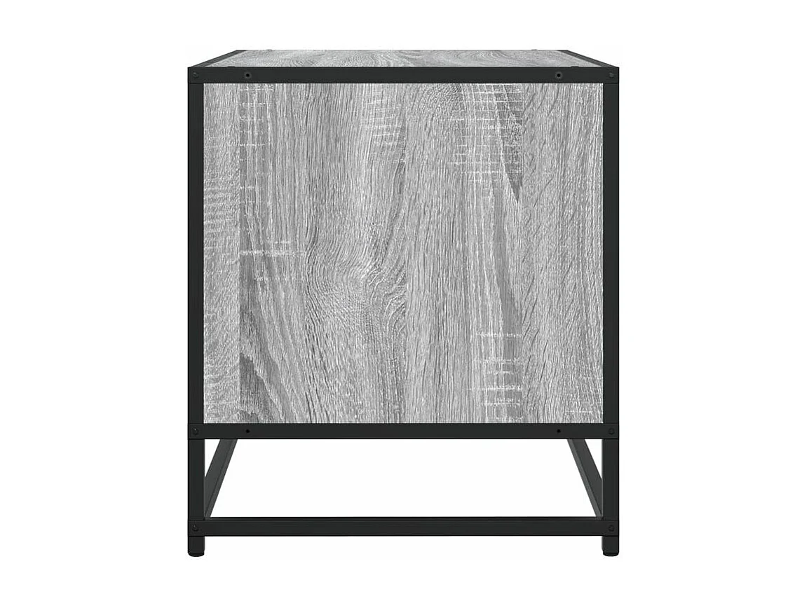 Meuble TV sonoma gris 91x40x46 bois d'ingénierie et métal