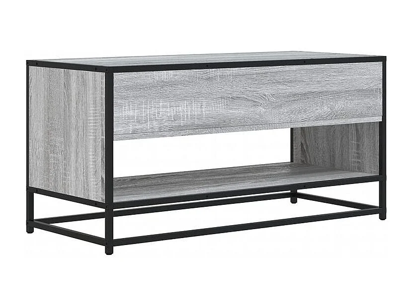 Meuble TV sonoma gris 91x40x46 bois d'ingénierie et métal