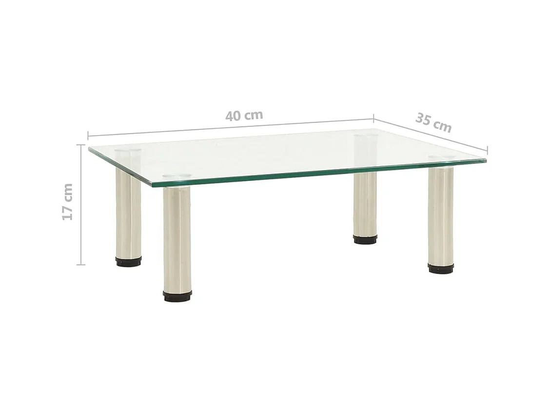 Meuble TV Transparent 40x35x17 Verre trempé