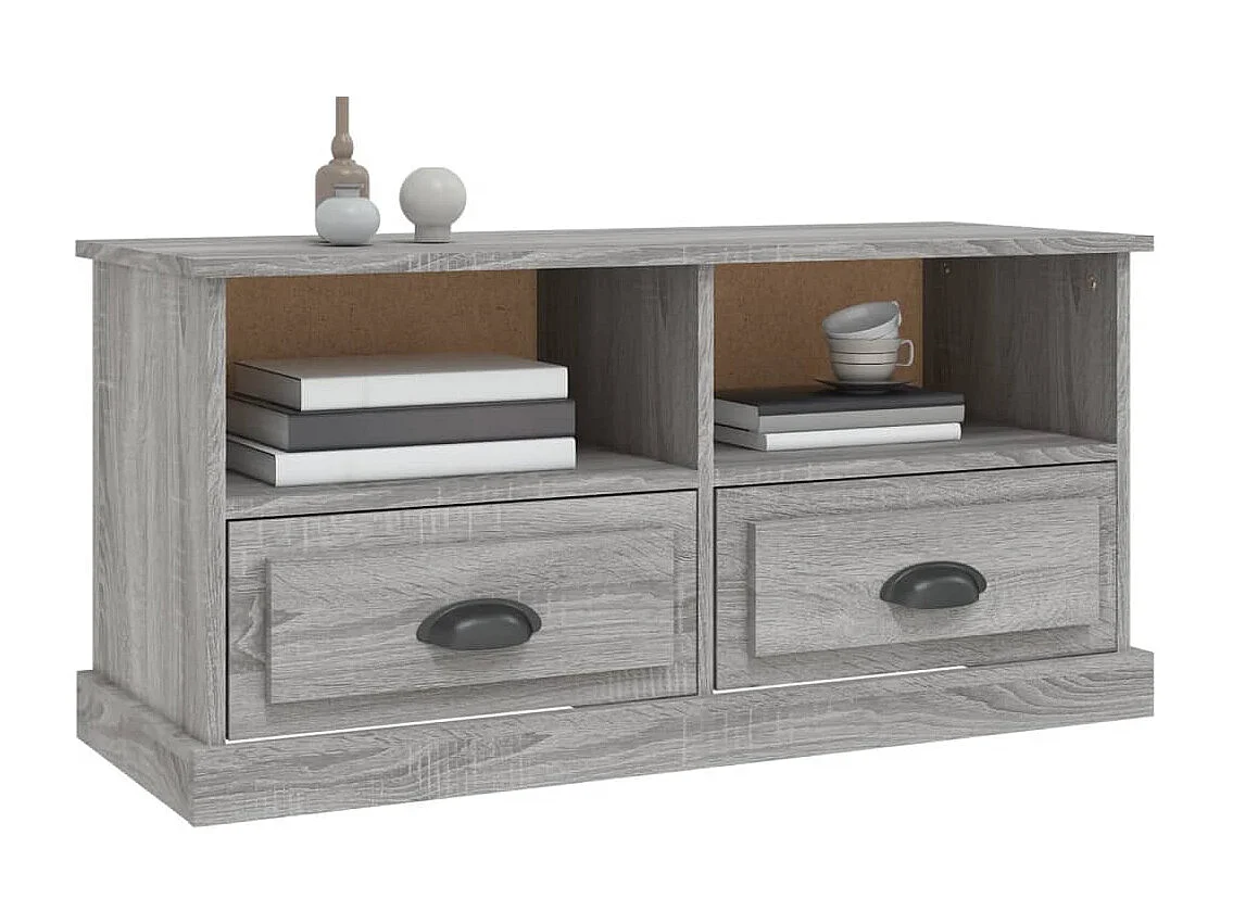 Meuble TV sonoma gris 93x35,5x45 bois d'ingénierie