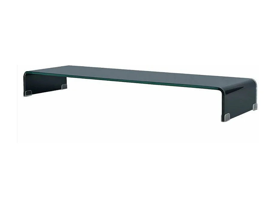 Meuble TV verre trempé noir Martial L 120