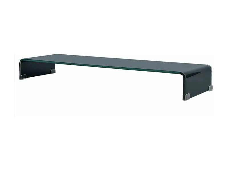 Meuble TV verre trempé noir Martial L 120