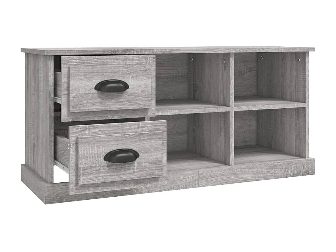 Meuble TV sonoma gris 102x35,5x47,5 bois d'ingénierie