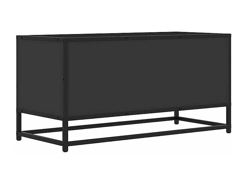 Meuble TV noir 80x34,5x40 bois d'ingénierie et métal