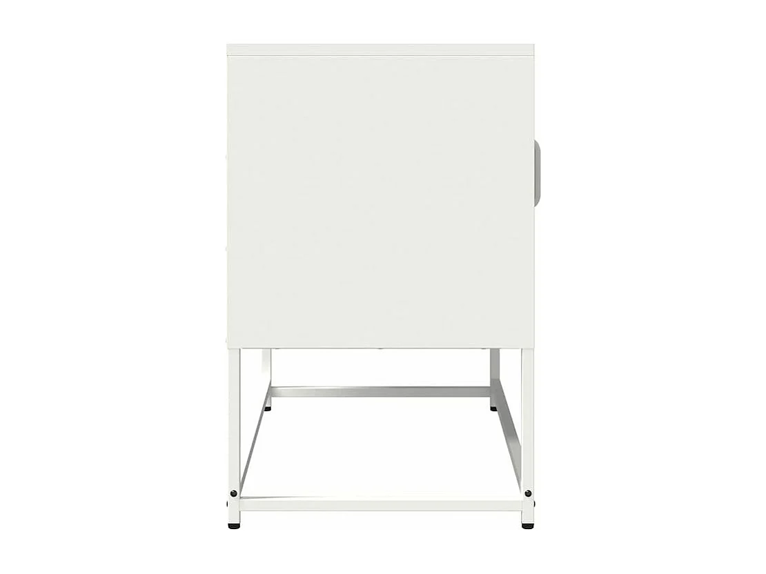 Meuble TV blanc 68x39x60,5 acier laminé à froid