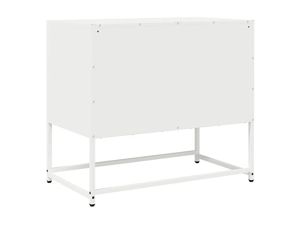 Meuble TV blanc 68x39x60,5 acier laminé à froid