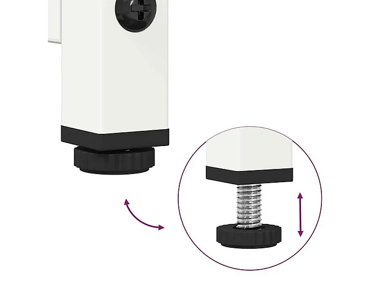 Meuble TV blanc 68x39x60,5 acier laminé à froid