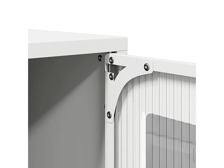 Meuble TV blanc 68x39x60,5 acier laminé à froid