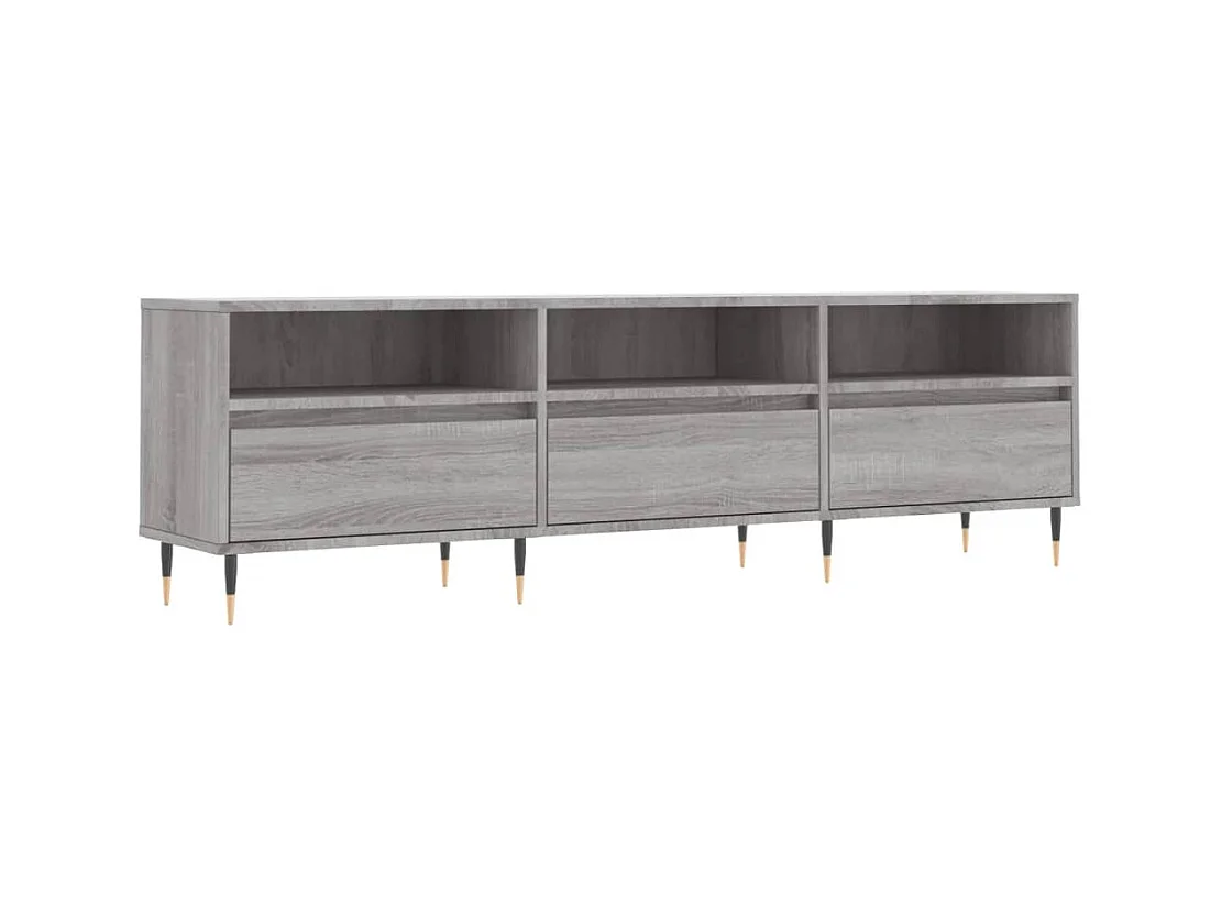Meuble TV sonoma gris 150x30x44,5 bois d'ingénierie