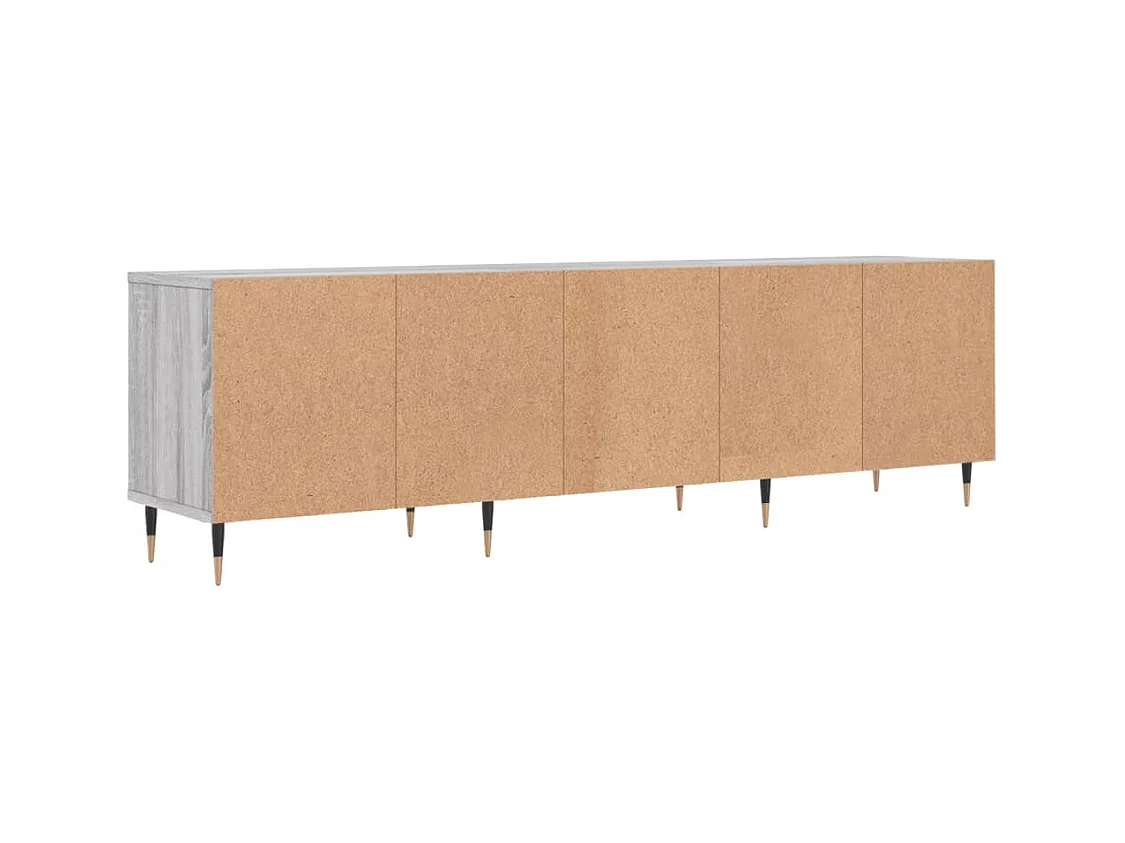 Meuble TV sonoma gris 150x30x44,5 bois d'ingénierie