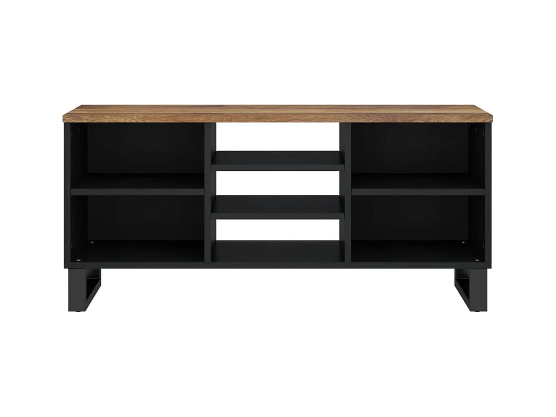 Meuble TV 100x33x46 bois de manguier et d'ingénierie