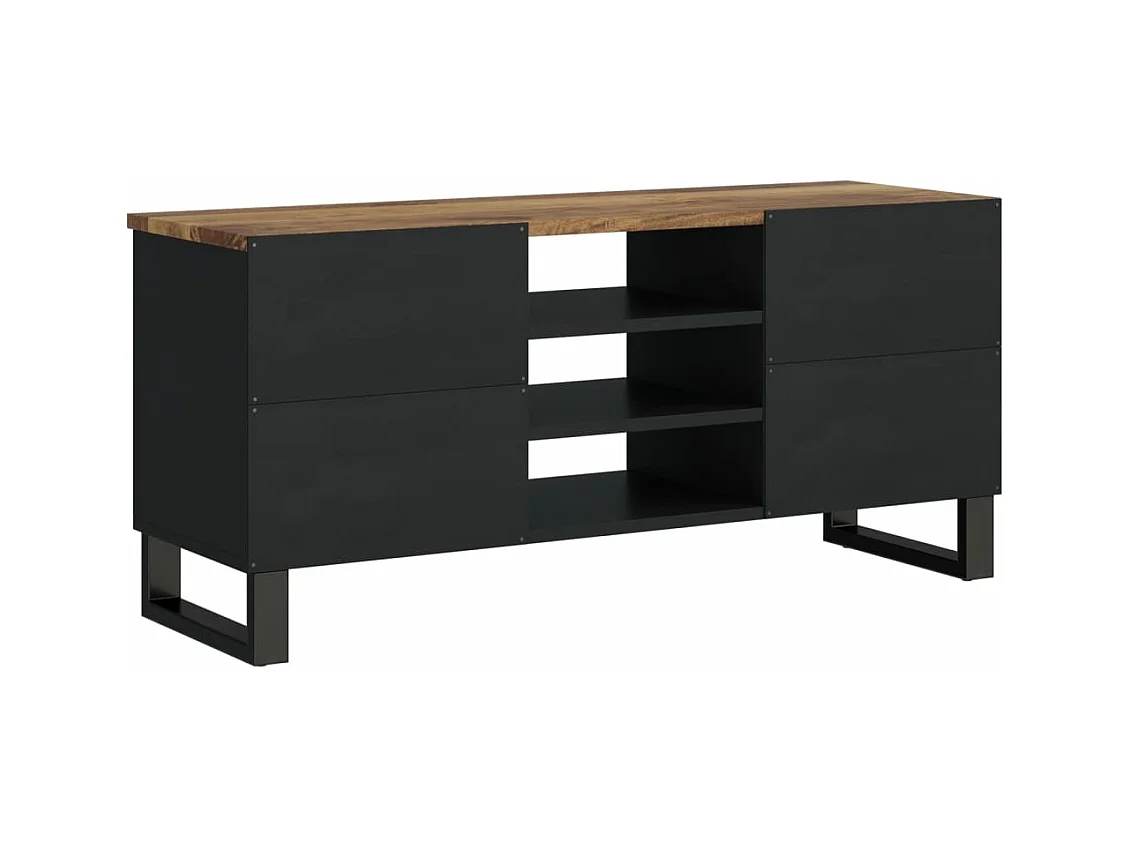 Meuble TV 100x33x46 bois de manguier et d'ingénierie