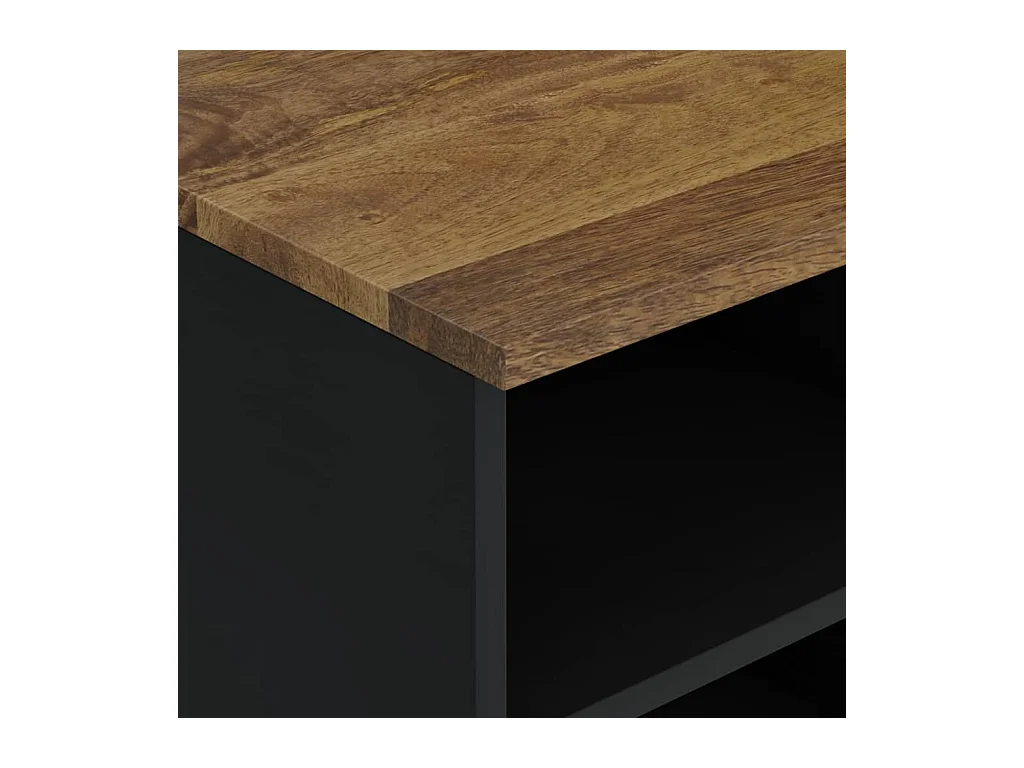 Meuble TV 100x33x46 bois de manguier et d'ingénierie