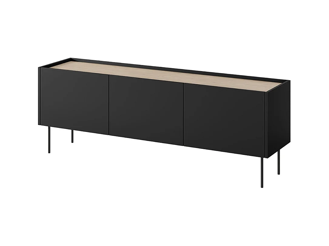 TV-meubel 3-deurs met metalen voet 170x60 cm