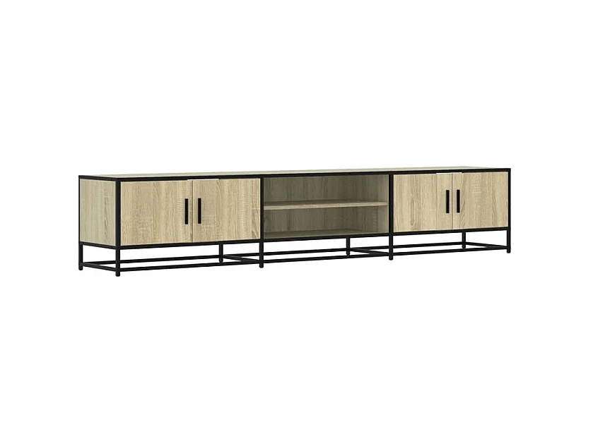 Meuble TV chêne sonoma 210x35x41 bois d'ingénierie