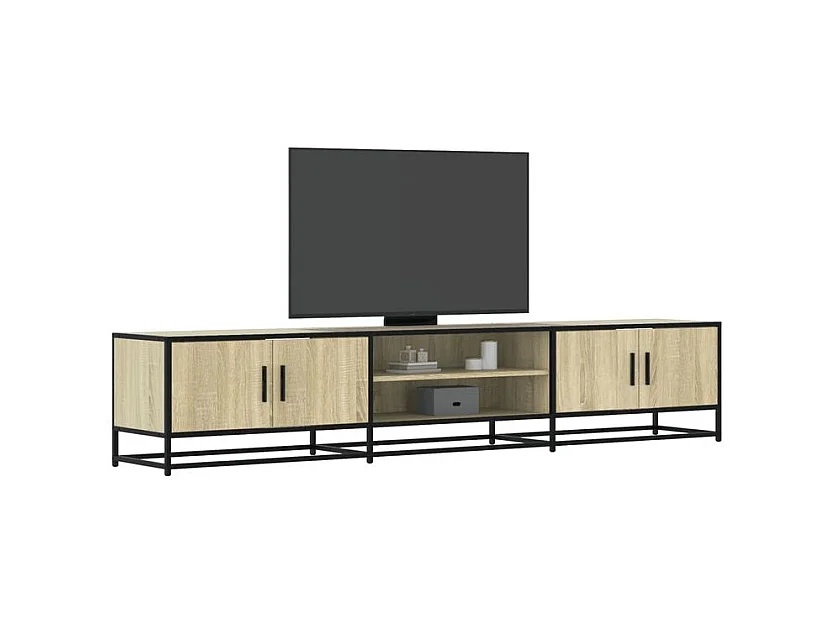 Meuble TV chêne sonoma 210x35x41 bois d'ingénierie