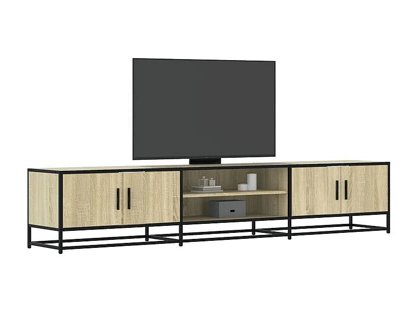 Meuble TV chêne sonoma 210x35x41 bois d'ingénierie