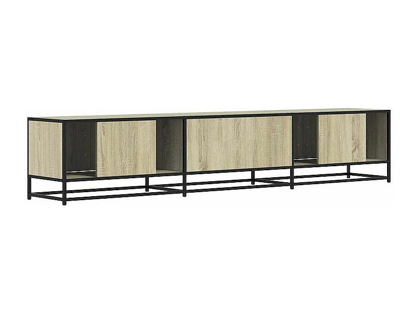 Meuble TV chêne sonoma 210x35x41 bois d'ingénierie