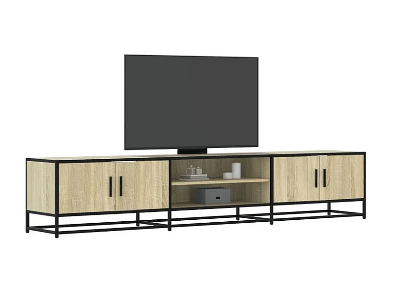 Meuble TV chêne sonoma 210x35x41 bois d'ingénierie