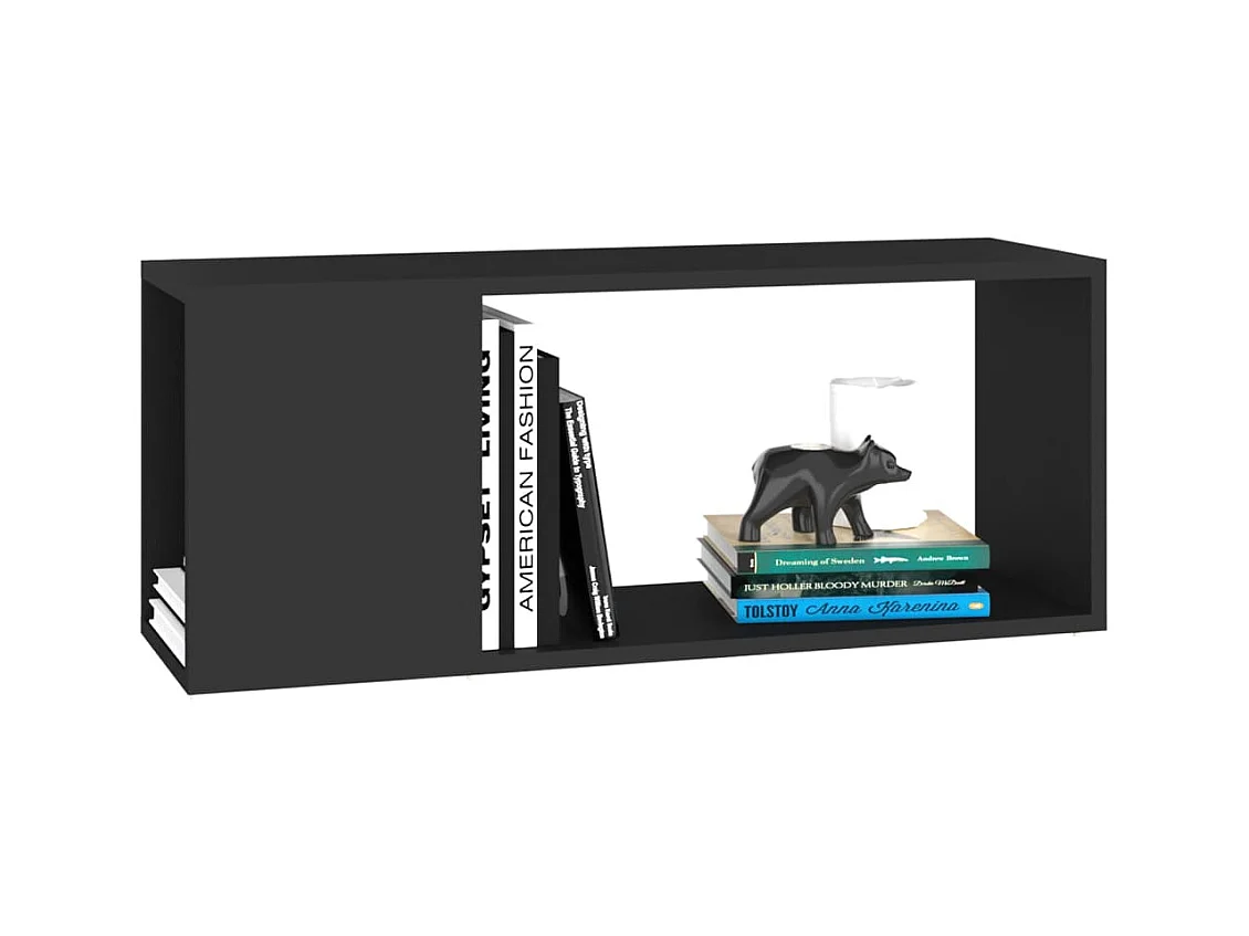 Meuble TV Noir 80x24x32