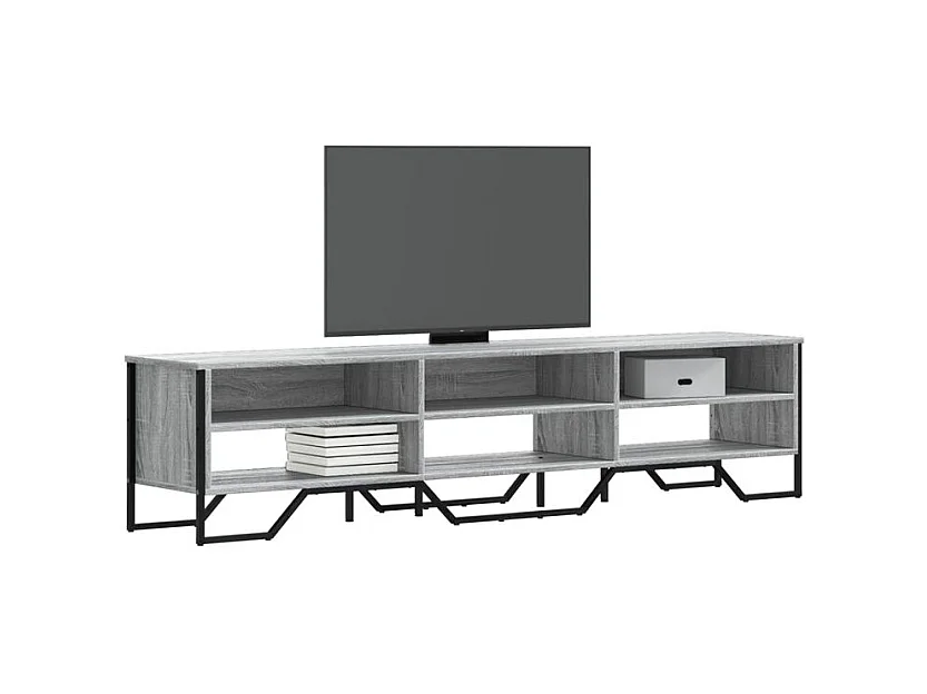 Meuble TV sonoma gris 180x34x41 bois d'ingénierie