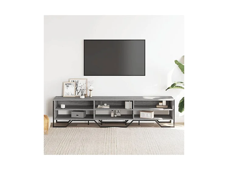 Meuble TV sonoma gris 180x34x41 bois d'ingénierie