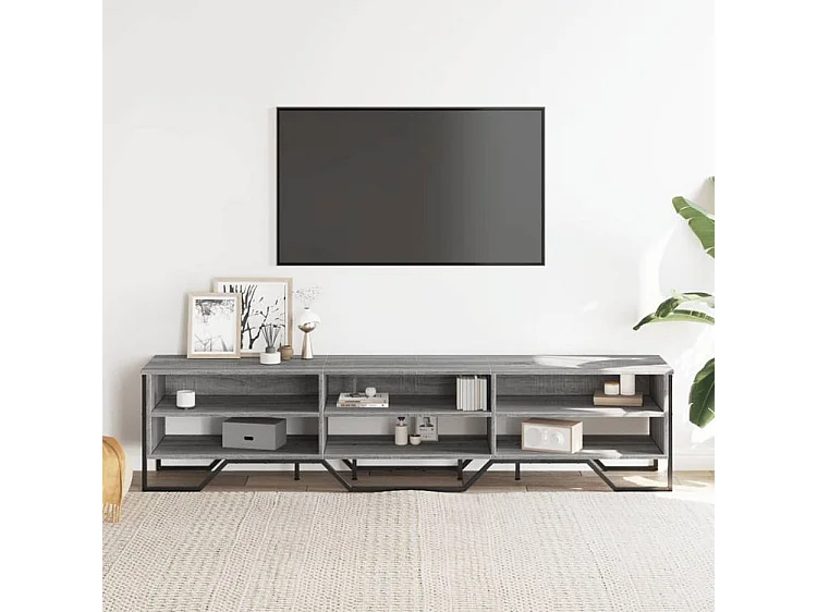 Meuble TV sonoma gris 180x34x41 bois d'ingénierie