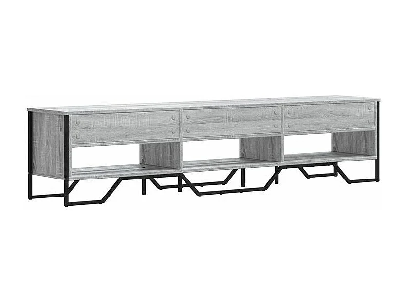 Meuble TV sonoma gris 180x34x41 bois d'ingénierie