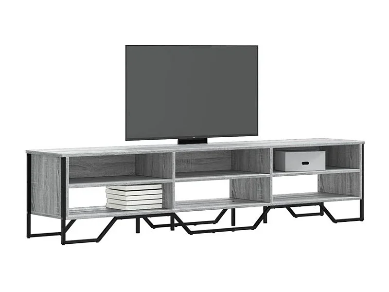 Meuble TV sonoma gris 180x34x41 bois d'ingénierie
