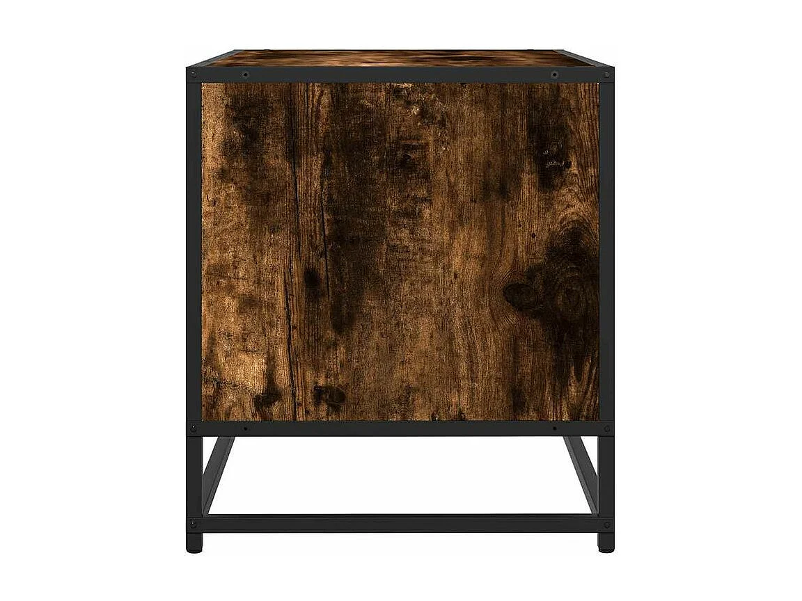 Meuble TV chêne fumé 270x40x46 bois d'ingénierie