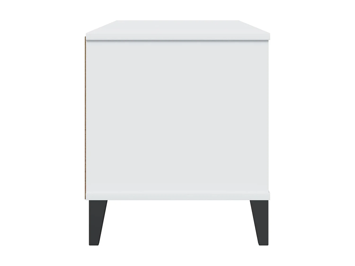 Meuble TV VIKEN blanc bois de pin solide