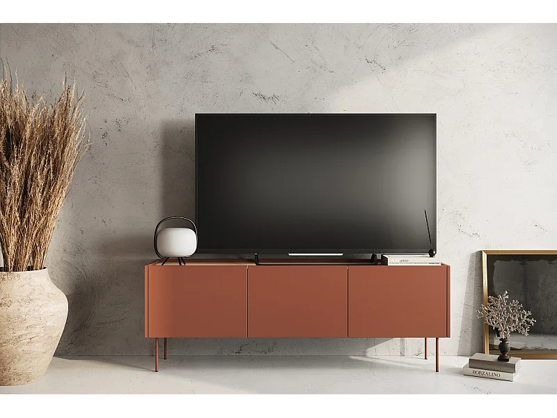 3-türiger TV-Schrank mit Metallfuß 170x60 cm