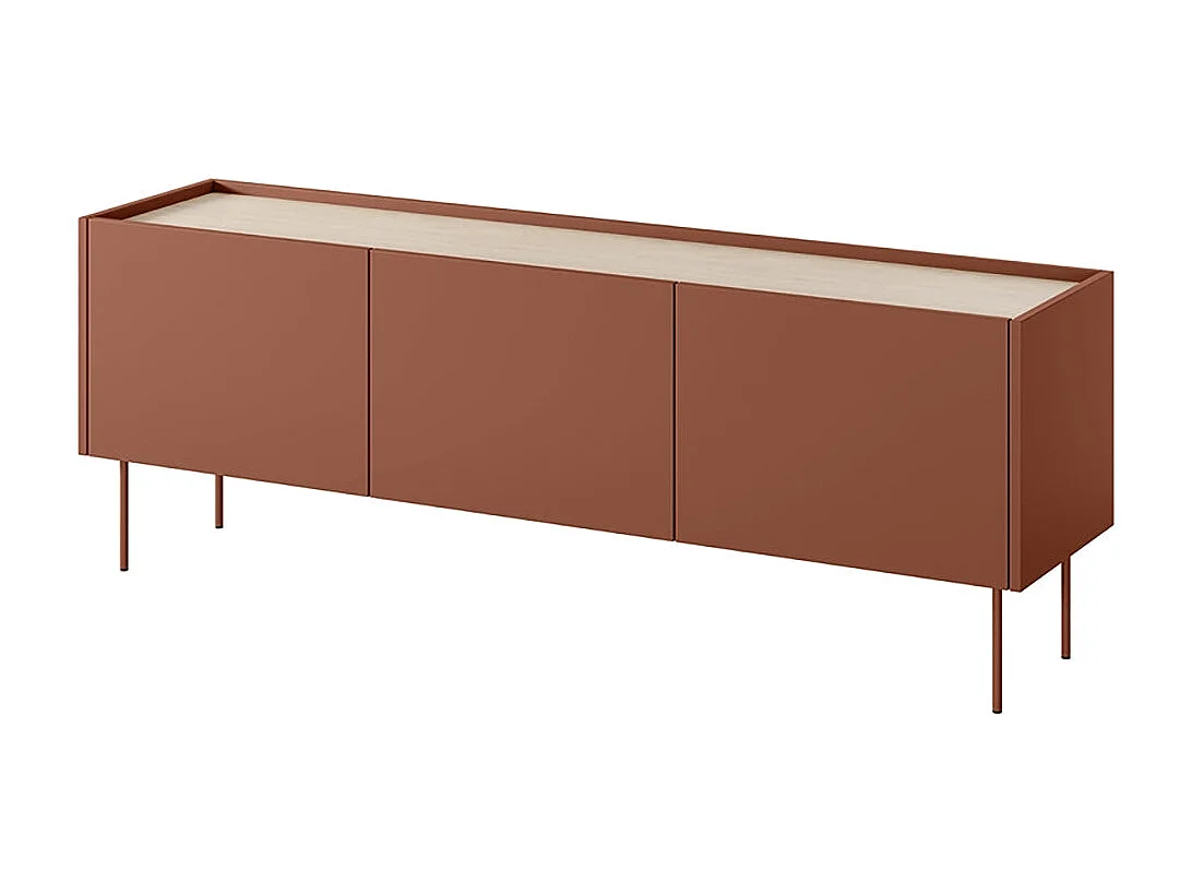 Móvel TV 3 portas com pé metálico 170x60 cm